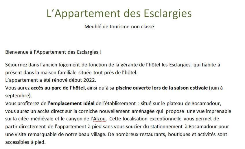 L'Appartement Des Esclargies ロカマドゥール エクステリア 写真